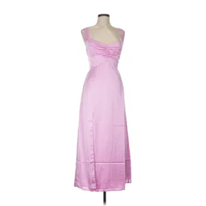 Show Me Your Mumu Mina Midi Dress Purple Pink Luxe Satin M NWT thumbnail 5