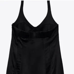 NEW ZARA Satin Bustier Mini Dress Black LARGE thumbnail 13