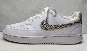 Nike Court Vision Low Next Nature x United Sneakers Womens 11 White Tan Leather thumbnail 1