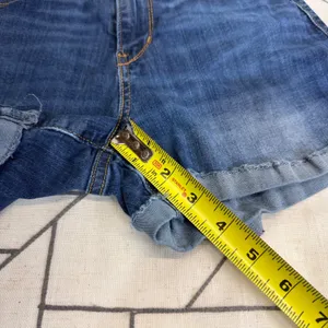 Denizen Levi's High Rise Shorts 4 Blue‎ Cuffed Raw Hem Stretch Denim Jean Shorts thumbnail 6