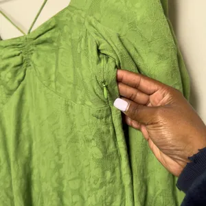 Anthropologie Maeve Women Midi Dress‎ 0 Green Square Neck Cottage Prairie thumbnail 9