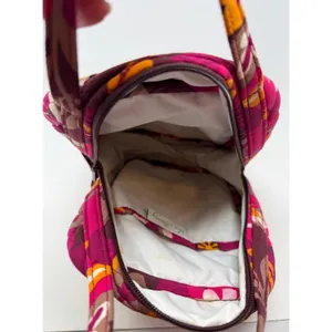 Vera Bradley Women's Pink Brown Yellow Floral Quilted Insulated Lunch Bag thumbnail 5