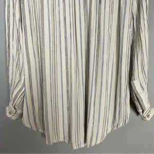 Anthropologie Floreat Norfolk Blouse Striped Long Sleeve Shirring Smocked Sz‎ XS thumbnail 11