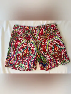 Ralph Lauren Red Paisley-Print Women’s Shorts thumbnail 3