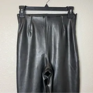 Abercrombie & Fitch Chic Black Vegan Leather Skinny Pants Size S thumbnail 2
