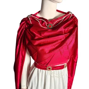 Hauntlook Roman Empress Costume Red White Goddess Toga Gown Womens Medium thumbnail 3