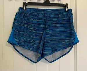 NWOT | Nike women’s blue print running‎ active shorts — small thumbnail 1