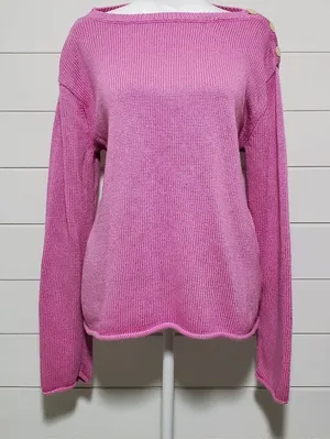 Lauren Ralph Lauren Light‎ Pink Cable Knit Pullover Sweater. Size: XL thumbnail 1