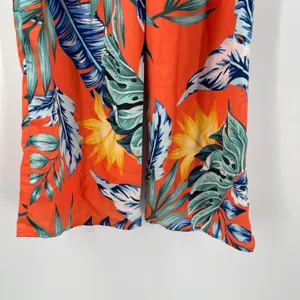 LULU'S Jumpsuit Extra Small Luxe Luau Orange Tropical Floral NWT Strapless Beach thumbnail 12