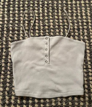 Aeropostale white ribbed crop top  thumbnail 1