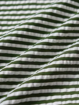 Samiol Green Striped Tie Front Tankini Set Size L thumbnail 6