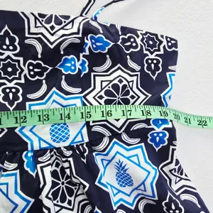 Hutch Anthropologie Blue White Tile Pineapple Print Romper Pockets XL‎ 1 thumbnail 12