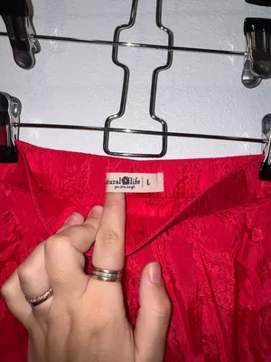 Natural Life Red Floral Jacquard Patti Palazzo Pants - Size L - NWOT thumbnail 8