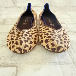 Rothys The Flat Animal Print Shoes Round Toe Eco Friendly Knit Comfort Sz 11 thumbnail 4