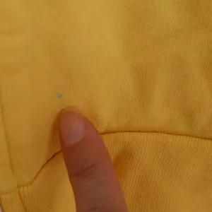 Banzai Hoodie Womens S/M Zip Up Yellow Raglan Sleeve Cotton USA Good thumbnail 7