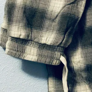 Aeropostale Plaid Flannel Lounge Sleep Pants Black Gray White XS thumbnail 12