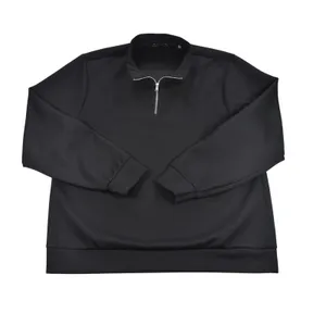 Elie Tahari Womens XL Black Quarter Zip Pullover Sweatshirt Mock Neck Top thumbnail 2