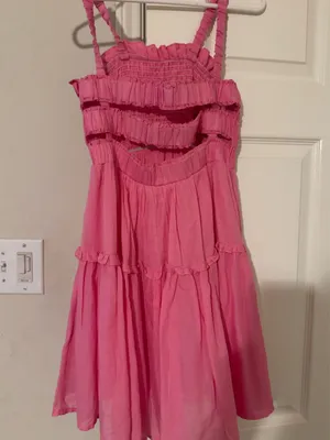 Pink babydoll dress thumbnail 4