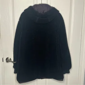 1 Madison Expedition Sz XL Black Faux Fur Fuzzy Hooded Jacket Insulated Sherpa thumbnail 10