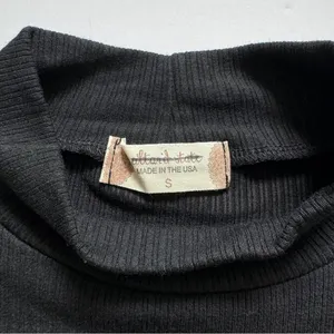 Altar'd State Black Long Sleeve Ribbed Mock Neck Crop Top Size Small NWOT thumbnail 3