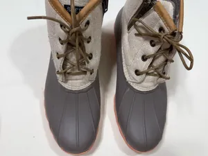 Sperry Top Sider Saltwater Duck Boot Rain Boot Pop Linen Rose Gray Pink Size 8.5 thumbnail 5