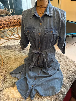 Super pretty denim dress size Lg thumbnail 3