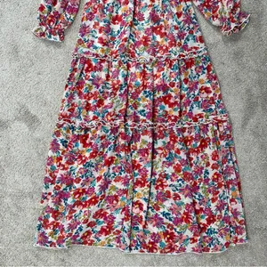 bohme Women’s Kendal Floral Maxi Dress Longsleeve V-Neck in Multicolor Size XS thumbnail 10