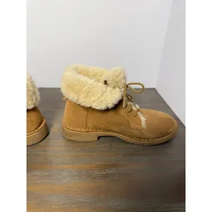 UGG Quincy Chestnut Suede Lace Up Shearling Boots Cozy Winter‎ Casual 8 thumbnail 4