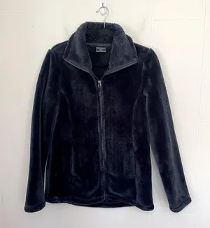 32 Degree HEAT Full Zip Fuzzy Jacket Blue Pockets Soft Women’s Size M thumbnail 1