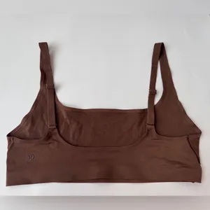 Lululemon Athletica Wundermost Ultra-Soft Nulu Scoop-Neck Brown Bralette Size‎ 2 thumbnail 4