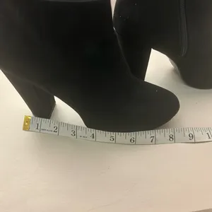 Booties Chic Black Ankle see pictures for size. Cannot read but I think 6 1/2 thumbnail 7