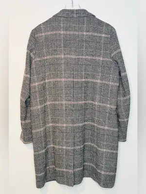 Rails Anders Charcoal Plaid Pink Wool Blend Coat thumbnail 6