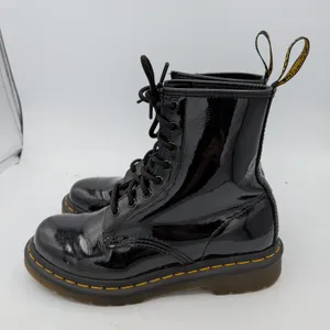 Dr. Martens 1460 W Black‎ Patent Leather Lace Up Combat Boots Womens US 6 EU 37 thumbnail 2