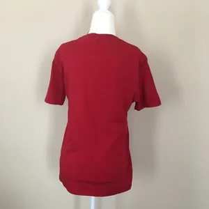 Red Levi's logo retro boyfriend tee shirt top thumbnail 3