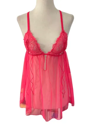 Victoria's Secret Pink Lace Mesh Sleepwear Women's Size Small | 51-18 thumbnail 1