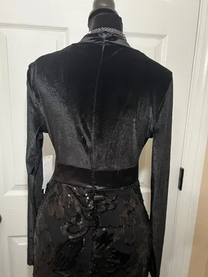 Venus Sexy black evening wedding guest dress thumbnail 4