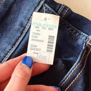 NWT! Maurices Dark Wash Mid-Rise Jegging Women’s Size 20W Short thumbnail 6