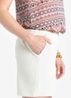 LuLaRoe‎ Womens Cream Smocked High Waist Lounge Shorts Size L Off White Pockets thumbnail 1