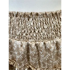 Altar’d state mocha and white ditsy floral layered ruffle mini skirt medium NWT thumbnail 3