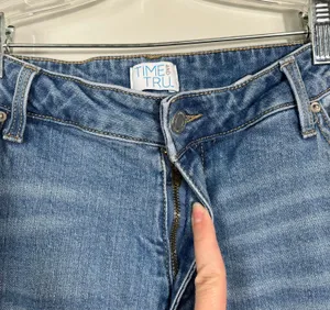 Time + Tru Medium Wash Distressed Ripped Plus Size Skinny Jeans 18R 18 Regular thumbnail 3