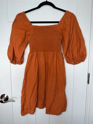 Billabong Puff Sleeve Smocked Half Sleeve Dress thumbnail 1