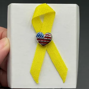 Avon Vintage 2003 The Yellow Ribbon Pin Includes Original Box thumbnail 1