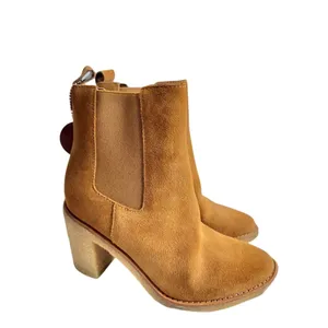 Lauren Ralph Lauren Marianna Tan Suede Chelsea Ankle Boots Block Heel Size 5.5B thumbnail 2