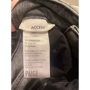 Paige Accent Straight Leg Jeans Ash Black Size‎ 26 Minimalist Capsule Denim thumbnail 7