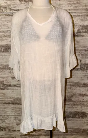Boutique White Swimsuit Cover-Up thumbnail 1