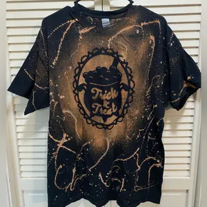 Gildan Halloween reverse tie dye‎ t-shirt thumbnail 1