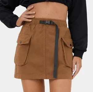 Halara Elastic Waistband Adjustable Side Pocket Mini Cargo Casual Skirt Meerkat thumbnail 1