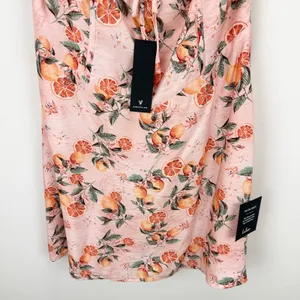Lulus Diora Pink Orange Print Sleeveless Mini Dress Rayon Vacation Large NWT thumbnail 8