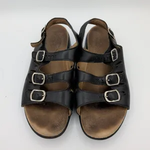 SAS Mystic Slingback Sandals Womens 7.5 W Black Leather Adjustable Comfort‎ USA thumbnail 4