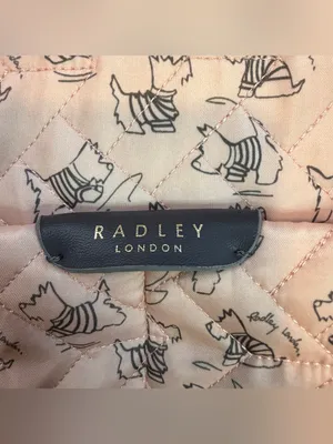 Radley London Designer Purse, Handbag, Pink Signature Dog Quilted Pattern thumbnail 3
